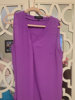 Eloquii Bright Purple V-Neck Sleeveless Camisole